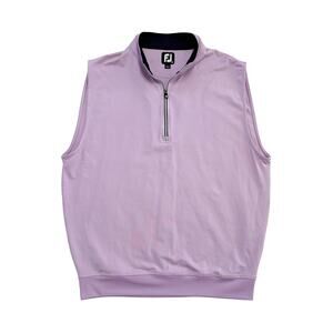 FootJoy 1/2 Zip Golf Vest Mens M Purple Lavender Performance Mid Layer